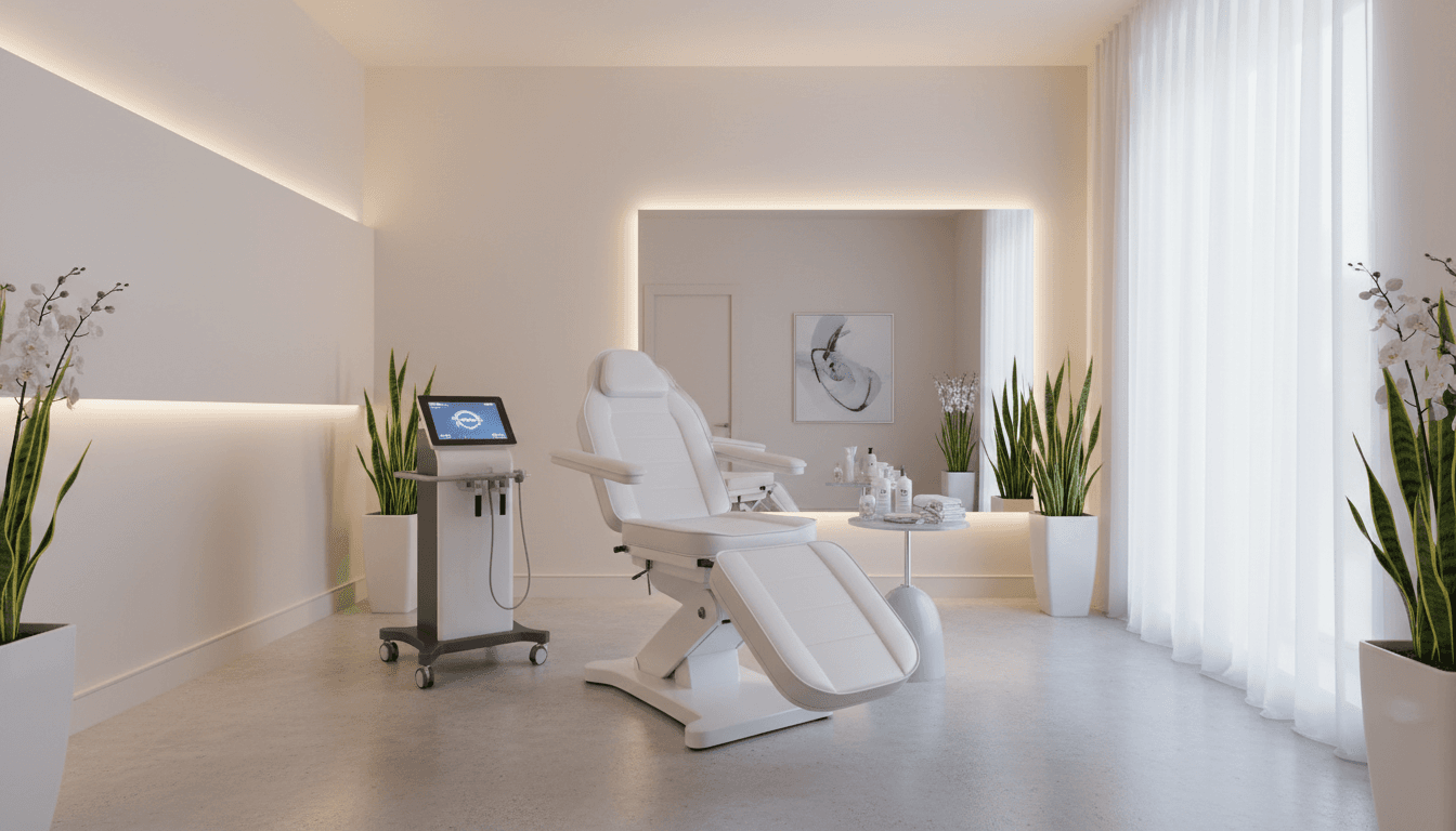 Clean and modern medical aesthetics treatment room
