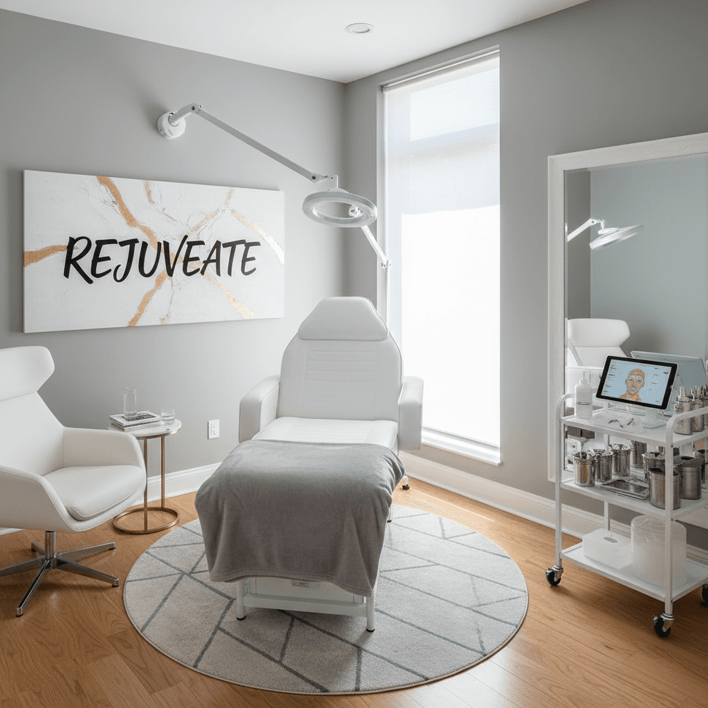 Clean consultation room at Ever Beauty Clinic with professional treatment setup in Scarborough